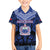 Custom Manu Samoa Sevens Rugby Family Matching Off The Shoulder Long Sleeve Dress and Hawaiian Shirt Samoan Tribal Tattoo