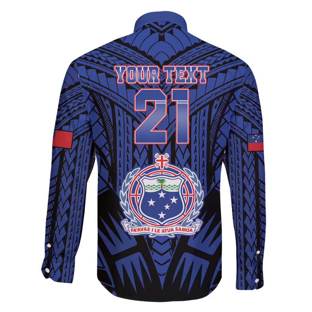 Custom Manu Samoa Sevens Rugby Family Matching Off Shoulder Maxi Dress and Hawaiian Shirt Samoan Tribal Tattoo