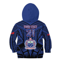 Custom Manu Samoa Sevens Rugby Kid Hoodie Samoan Tribal Tattoo
