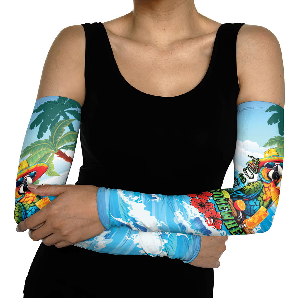 Funny Parrot Margarita Five O'clock Somewhere Arm Sleeves