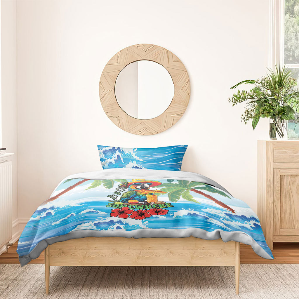 Funny Parrot Margarita Five O'clock Somewhere Bedding Set