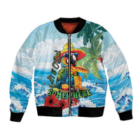 Funny Parrot Margarita Five O'clock Somewhere Bomber Jacket