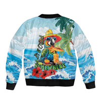 Funny Parrot Margarita Five O'clock Somewhere Bomber Jacket