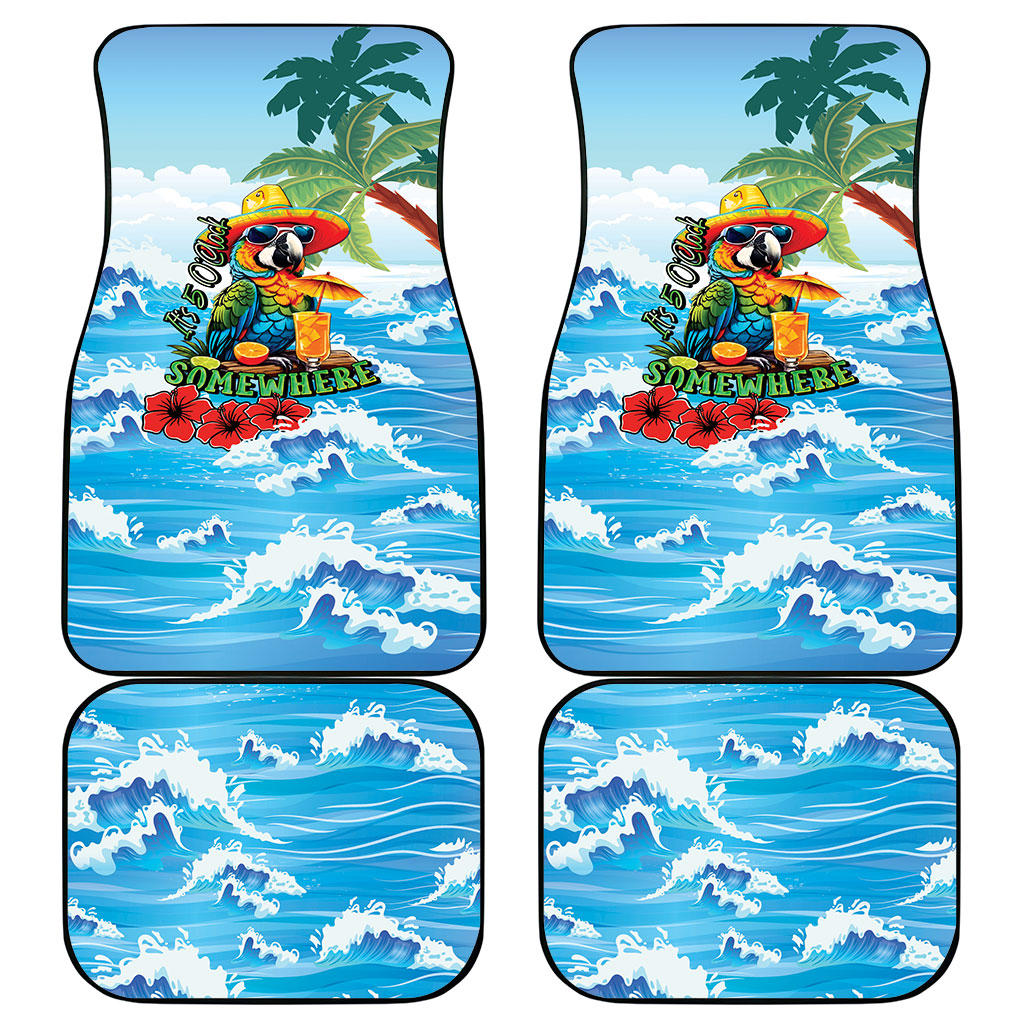 Funny Parrot Margarita Five O'clock Somewhere Car Mats