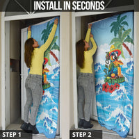 Funny Parrot Margarita Five O'clock Somewhere Door Cover