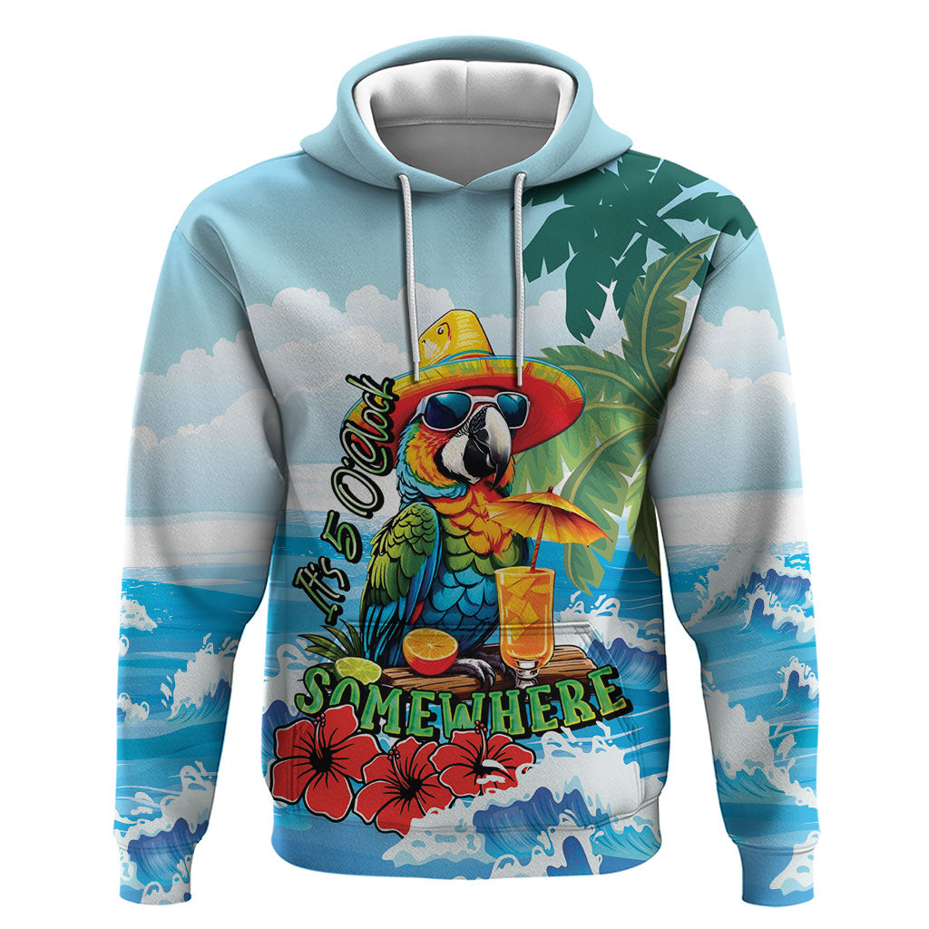 Funny Parrot Margarita Five O'clock Somewhere Hoodie