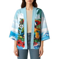Funny Parrot Margarita Five O'clock Somewhere Kimono