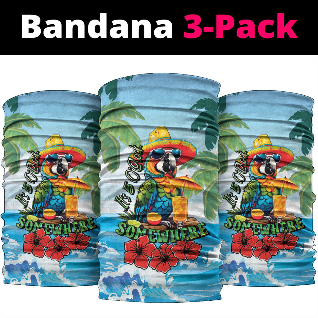 Funny Parrot Margarita Five O'clock Somewhere Neck Gaiter