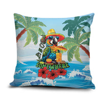 Funny Parrot Margarita Five O'clock Somewhere Pillow Cover