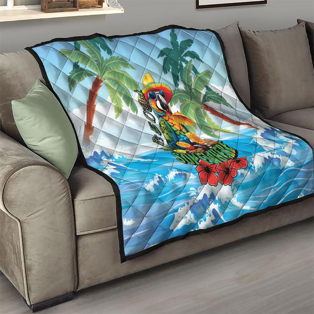 Funny Parrot Margarita Five O'clock Somewhere Quilt