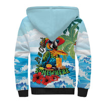 Funny Parrot Margarita Five O'clock Somewhere Sherpa Hoodie