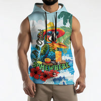 Funny Parrot Margarita Five O'clock Somewhere Sleeveless Hoodie