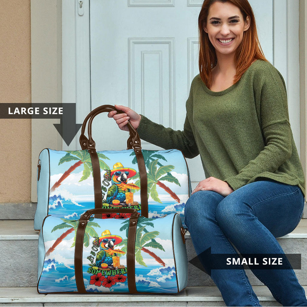 Funny Parrot Margarita Five O'clock Somewhere Travel Bag