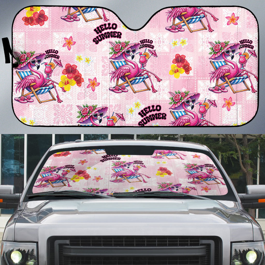 Hawaii Flamingo Hello Summer Auto Sun Shade Hawaiian Quilt Pattern
