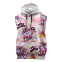 Hawaii Flamingo Hello Summer Sleeveless Hoodie Hawaiian Quilt Pattern