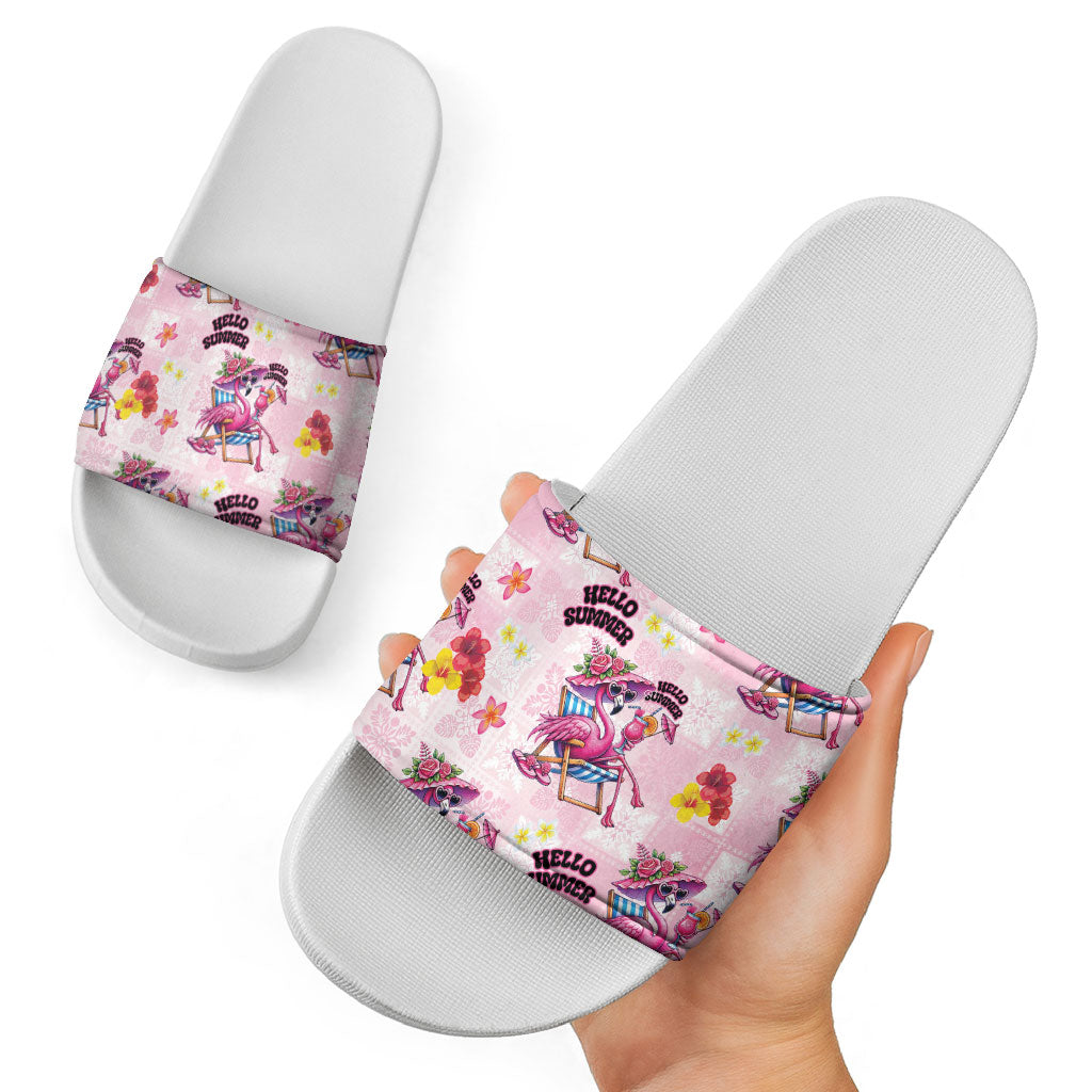 Hawaii Flamingo Hello Summer Slide Sandals Hawaiian Quilt Pattern
