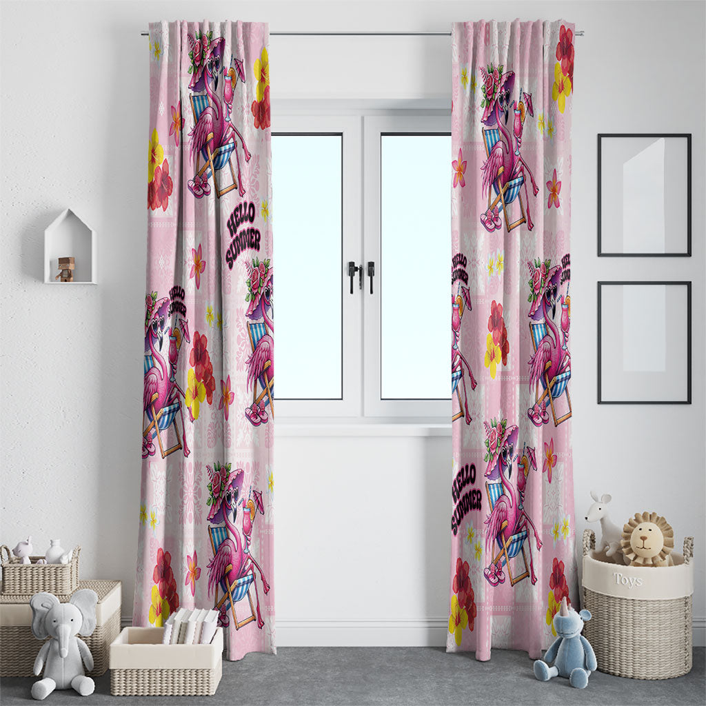 Hawaii Flamingo Hello Summer Window Curtain Hawaiian Quilt Pattern