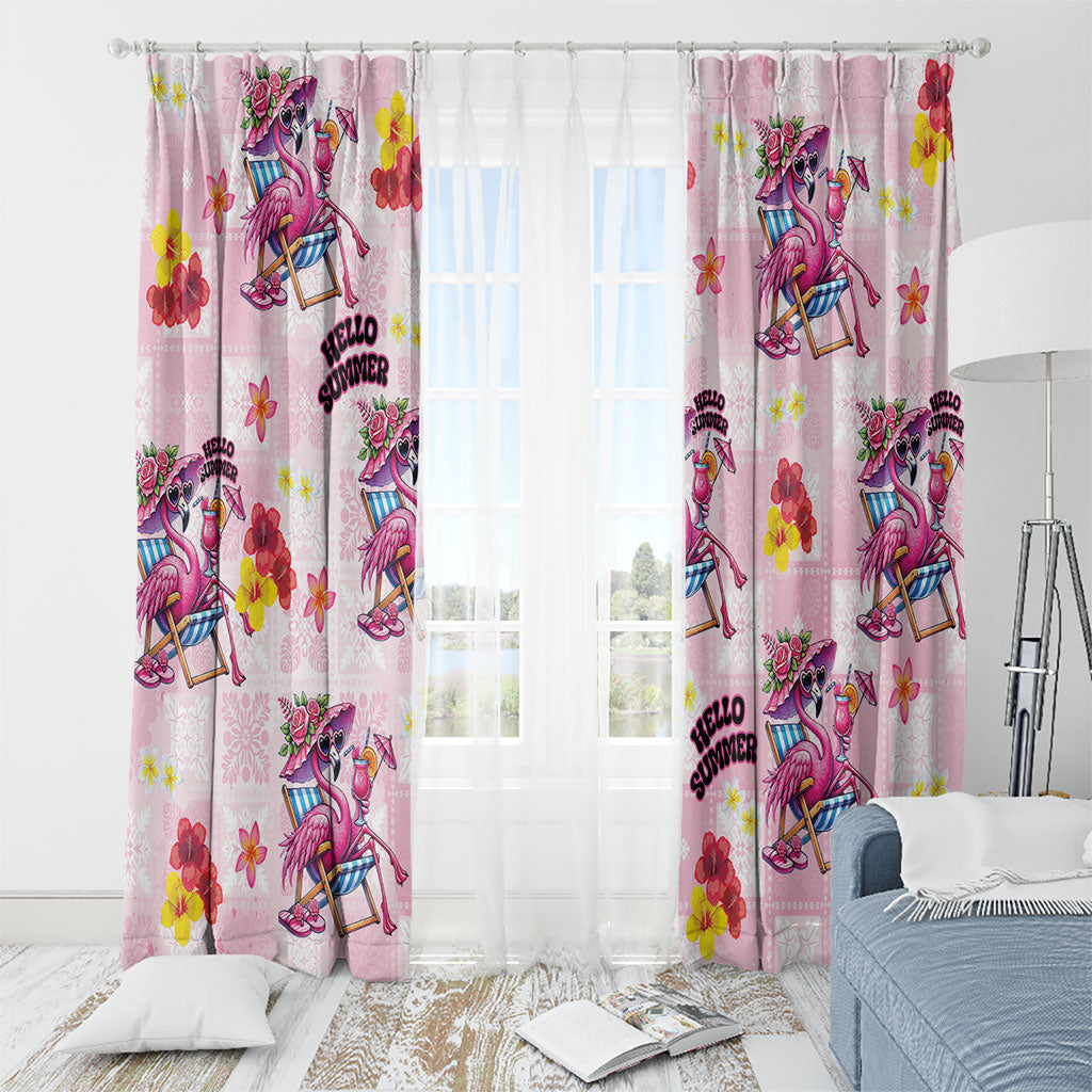 Hawaii Flamingo Hello Summer Window Curtain Hawaiian Quilt Pattern