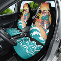 Vintage Santa Claus Surfing Summer Car Seat Cover Mele Kalikimaka i Iulai!