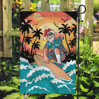 Vintage Santa Claus Surfing Summer Garden Flag Mele Kalikimaka i Iulai!