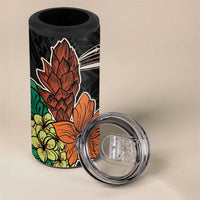 Vintage Hibiscus Pacific Floral 4 in 1 Can Cooler Tumbler