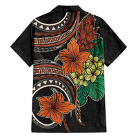 Vintage Hibiscus Pacific Floral Family Matching Long Sleeve Bodycon Dress and Hawaiian Shirt LT9 - Polynesian Pride