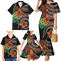 Vintage Hibiscus Pacific Floral Family Matching Mermaid Dress and Hawaiian Shirt LT9 - Polynesian Pride