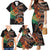 Vintage Hibiscus Pacific Floral Family Matching Mermaid Dress and Hawaiian Shirt