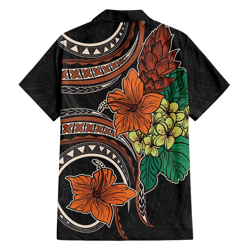 Vintage Hibiscus Pacific Floral Family Matching Short Sleeve Bodycon Dress and Hawaiian Shirt LT9 - Polynesian Pride