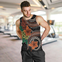 Vintage Hibiscus Pacific Floral Men Tank Top