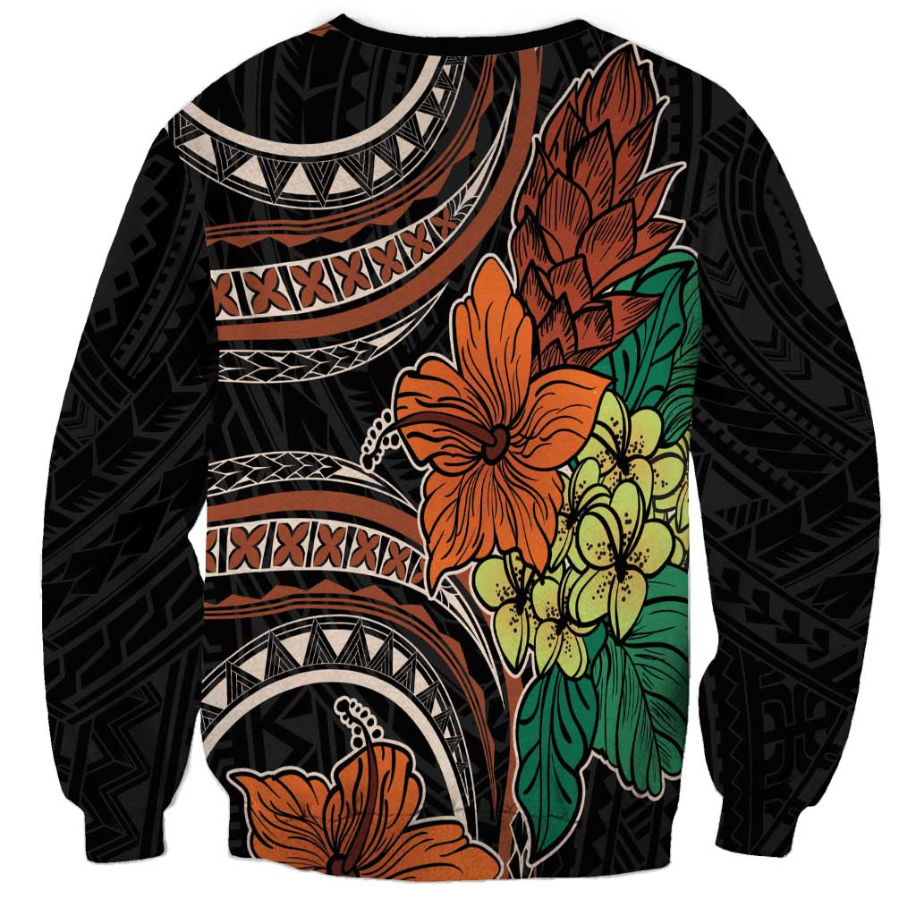 Vintage Hibiscus Pacific Floral Sweatshirt