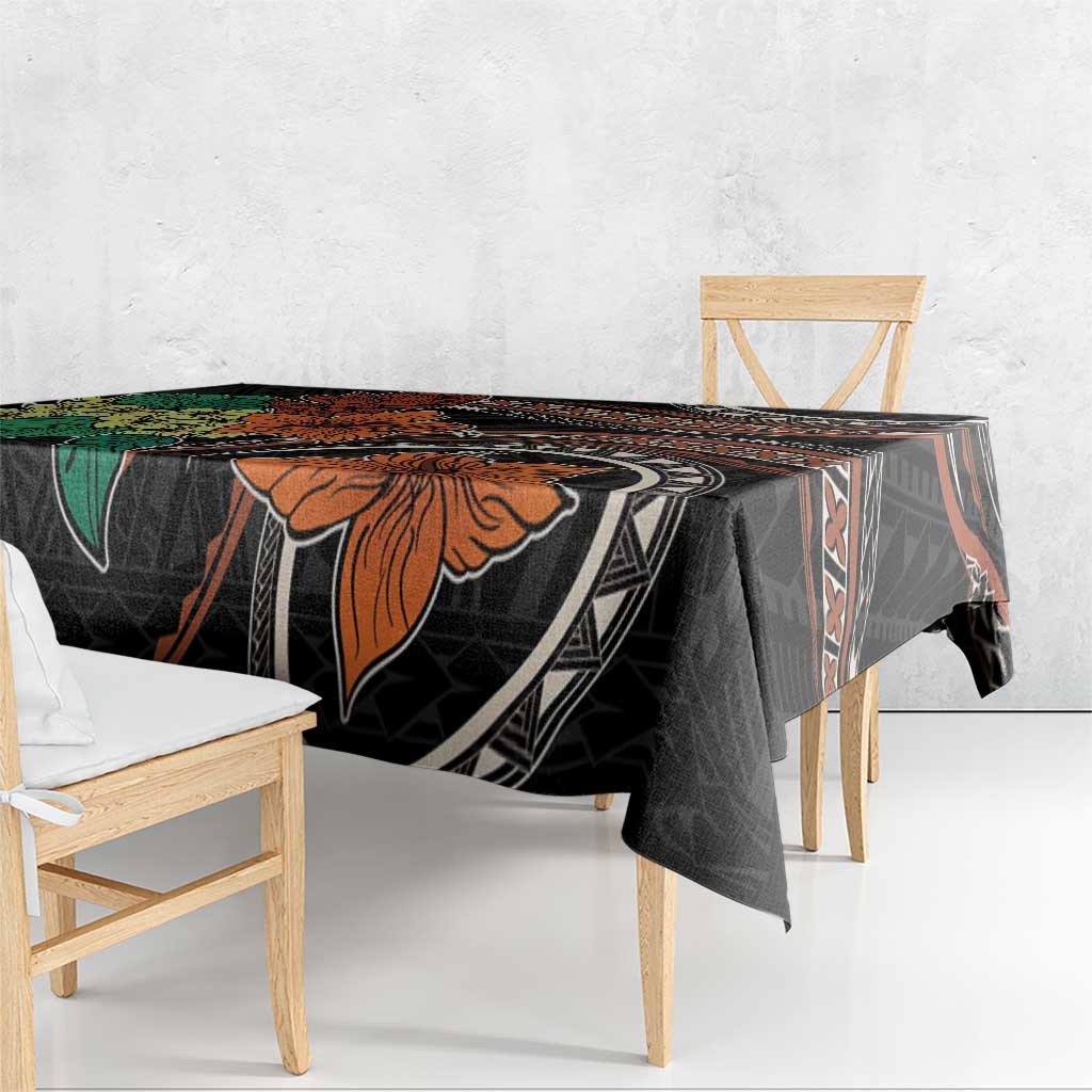 Vintage Hibiscus Pacific Floral Tablecloth