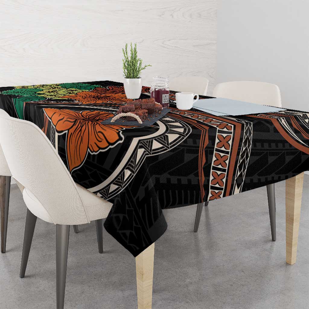 Vintage Hibiscus Pacific Floral Tablecloth