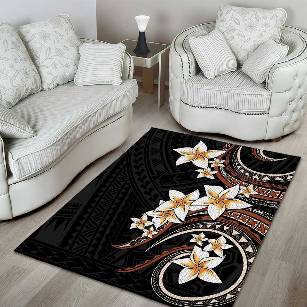 Vintage Plumeria Pacific Floral Area Rug