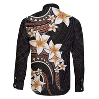Vintage Plumeria Pacific Floral Family Matching Long Sleeve Bodycon Dress and Hawaiian Shirt LT9 - Polynesian Pride