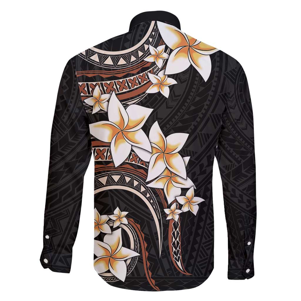 Vintage Plumeria Pacific Floral Family Matching Off Shoulder Maxi Dress and Hawaiian Shirt