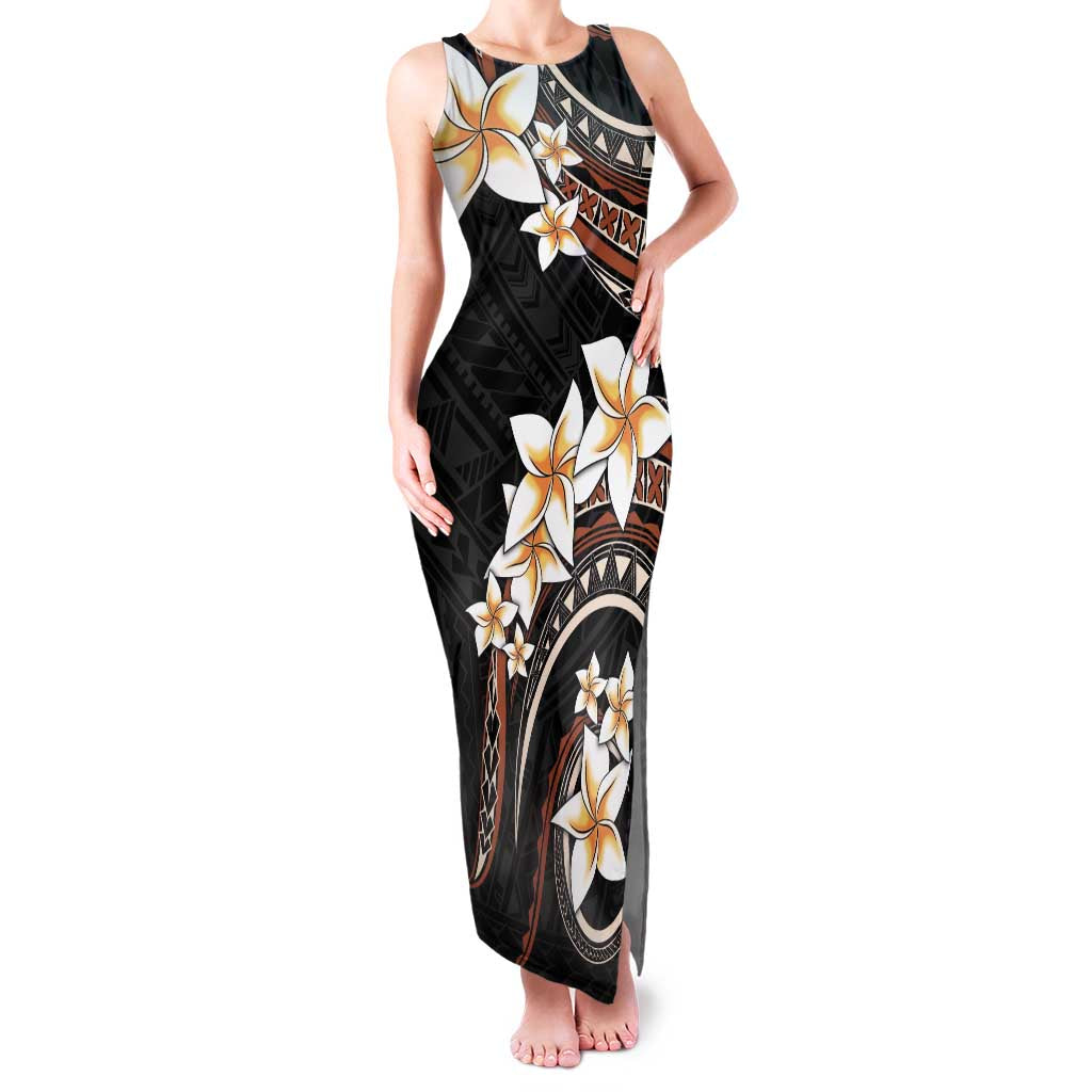 Vintage Plumeria Pacific Floral Family Matching Tank Maxi Dress and Hawaiian Shirt