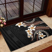 Vintage Plumeria Pacific Floral Rubber Doormat