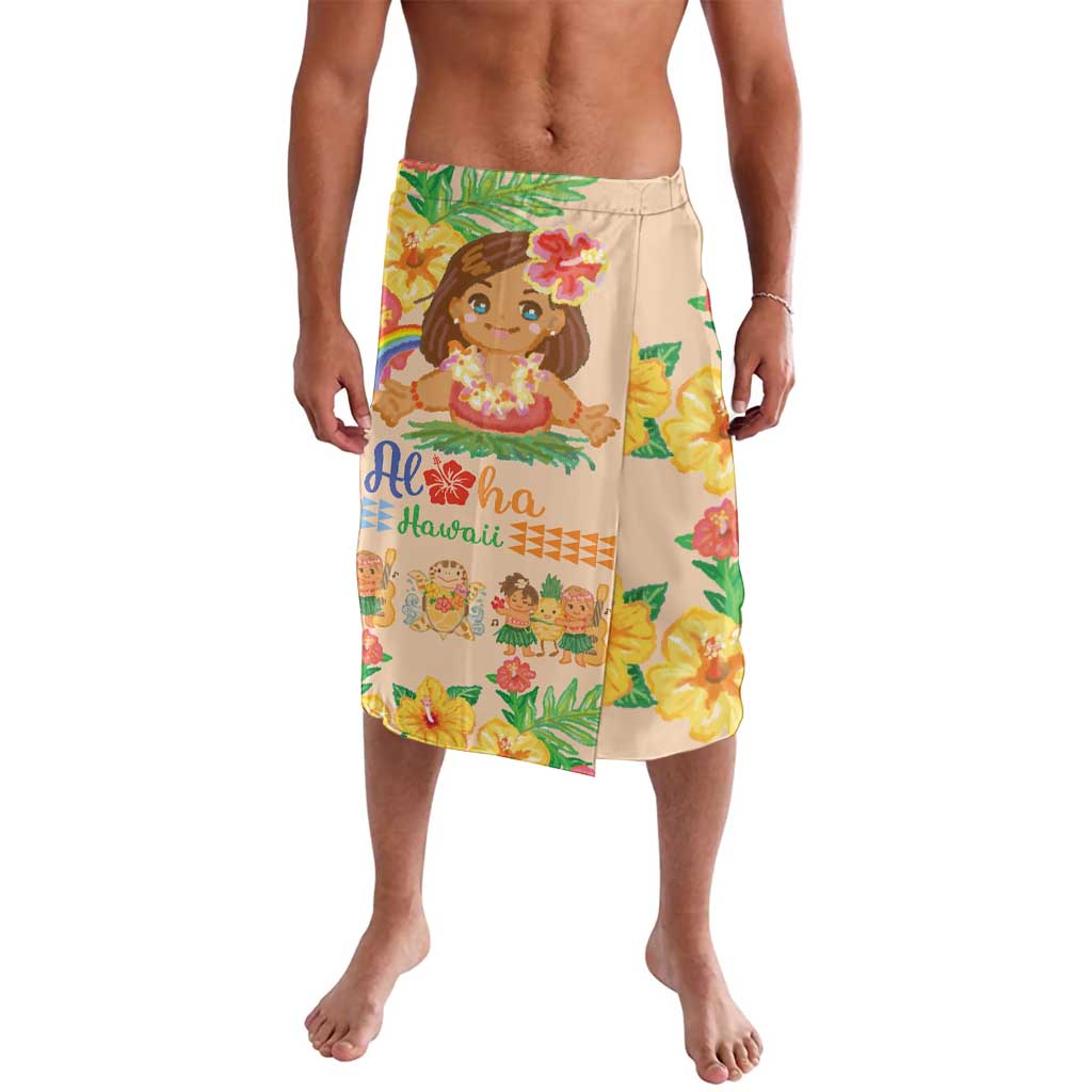 Kawaii Hula Girls Lavalava Aloha Hibiscus Flowers