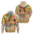 Kawaii Hula Girls Zip Hoodie Aloha Hibiscus Flowers