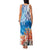 Hibiscus Turtle Tattoo Coral Reef Family Matching Tank Maxi Dress and Hawaiian Shirt with Polynesian Tribal