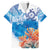 Hibiscus Turtle Tattoo Coral Reef Hawaiian Shirt with Polynesian Tribal