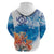 Hibiscus Turtle Tattoo Coral Reef Hoodie with Polynesian Tribal