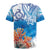 Hibiscus Turtle Tattoo Coral Reef Rugby Jersey with Polynesian Tribal