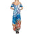 Hibiscus Turtle Tattoo Coral Reef Summer Maxi Dress with Polynesian Tribal