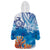 Hibiscus Turtle Tattoo Coral Reef Wearable Blanket Hoodie with Polynesian Tribal