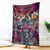 Pacific Hibiscus Tapa Tribal Vintage Blanket Pink Motif