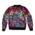 Pacific Hibiscus Tapa Tribal Vintage Bomber Jacket Pink Motif