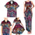 Pacific Hibiscus Tapa Tribal Vintage Family Matching Tank Maxi Dress and Hawaiian Shirt Pink Motif