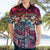 Pacific Hibiscus Tapa Tribal Vintage Hawaiian Shirt Pink Motif